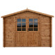 Domek ogrodowy z litego drewna w kolorze brązowym TOP 3x2m - panele 28mm - Gardy Shelter