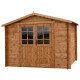 Domek ogrodowy z litego drewna w kolorze brązowym TOP 3x2m - panele 28mm - Gardy Shelter