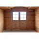 Domek ogrodowy z litego drewna w kolorze brązowym TOP 3x2m - panele 28mm - Gardy Shelter