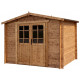 Domek ogrodowy z litego drewna w kolorze brązowym TOP 3x2m - panele 19mm - Gardy Shelter