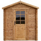 Domek ogrodowy z litego drewna w kolorze brązowym TOP 2x2m - panele 19mm - Gardy Shelter