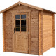 Domek ogrodowy z litego drewna w kolorze brązowym TOP 2x2m - panele 19mm - Gardy Shelter