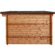 Domek ogrodowy z litego drewna w kolorze brązowym TOP 4x4m - panele 44mm - Gardy Shelter