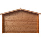 Domek ogrodowy z litego drewna w kolorze brązowym TOP 4x4m - panele 44mm - Gardy Shelter