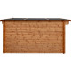 Domek ogrodowy z litego drewna w kolorze brązowym TOP 4x3m - panele 44mm - Gardy Shelter