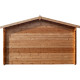 Domek ogrodowy z litego drewna w kolorze brązowym TOP 4x3m - panele 44mm - Gardy Shelter