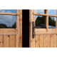 Domek ogrodowy z litego drewna w kolorze brązowym TOP 4x3m - panele 44mm - Gardy Shelter