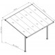 Pergola przyścienna regulowana 3,75x2,55m z aluminium w kolorze szaro-antracytowym - X-METAL