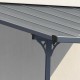 Pergola przyścienna regulowana 3,75x2,55m z aluminium w kolorze szaro-antracytowym - X-METAL