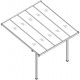 Pergola przyścienna regulowana 3,05x3,14m z aluminium w kolorze szaro-antracytowym - X-METAL