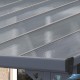 Pergola przyścienna regulowana 3,05x4,36m z aluminium w kolorze szaro-antracytowym - X-METAL