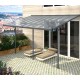 Pergola przyścienna regulowana 3,05x5,57m z aluminium w kolorze szaro-antracytowym - X-METAL