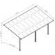 Pergola przyścienna regulowana 3,05x5,57m z aluminium w kolorze szaro-antracytowym - X-METAL