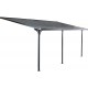 Pergola przyścienna regulowana 3,05x6,18m z aluminium w kolorze szaro-antracytowym - X-METAL