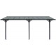 Pergola przyścienna regulowana 3,05x6,18m z aluminium w kolorze szaro-antracytowym - X-METAL