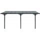 Pergola przyścienna regulowana 3,05x5,57m z aluminium w kolorze szaro-antracytowym - X-METAL