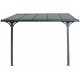 Pergola przyścienna regulowana 3,05x3,14m z aluminium w kolorze szaro-antracytowym - X-METAL
