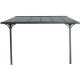 Pergola przyścienna regulowana 3,75x2,55m z aluminium w kolorze szaro-antracytowym - X-METAL