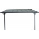 Pergola przyścienna regulowana 3,05x4,36m z aluminium w kolorze szaro-antracytowym - X-METAL