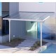 Pergola przyścienna regulowana 3,75x2,55m z aluminium w kolorze białym - X-METAL