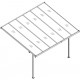 Pergola przyścienna regulowana 3,75x2,55m z aluminium w kolorze białym - X-METAL
