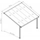 Pergola przyścienna regulowana 3,05x3,14m z aluminium w kolorze białym - X-METAL