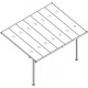Pergola przyścienna regulowana 3,05x4,36m z aluminium w kolorze białym - X-METAL
