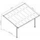 Pergola przyścienna regulowana 3,05x4,36m z aluminium w kolorze białym - X-METAL