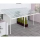 Pergola przyścienna regulowana 3,05x5,57m z aluminium w kolorze białym - X-METAL