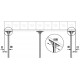 Pergola przyścienna regulowana 3,05x5,57m z aluminium w kolorze białym - X-METAL