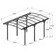 Wiata garażowa z aluminium i poliwęglanu 6mm biała 3x5m - X-METAL