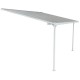 Pergola przyścienna regulowana 3,75x2,55m z aluminium w kolorze białym - X-METAL