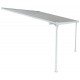 Pergola przyścienna regulowana 3,05x3,14m z aluminium w kolorze białym - X-METAL