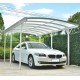 Wiata garażowa z aluminium i poliwęglanu 6mm biała 3x5m - X-METAL