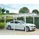 Wiata garażowa z aluminium i poliwęglanu 6mm biała 3x5m - X-METAL