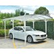 Wiata garażowa z aluminium i poliwęglanu 6mm biała 3x5,8m - X-METAL