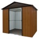 Metalowy domek narzędziowy 2,85x1,86m brązowy + zestaw kotw mocujących - YARDMASTER