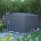 Metalowy domek narzędziowy FIRST 2,6x3,1m szary antracytowy + zestaw kotw mocujących - X-METAL