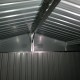 Metalowy domek narzędziowy WoodTouch 2,9x4,4 m beżowy - imitacja drewna + zestaw kotw X-METAL