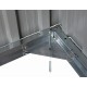 Metalowy domek narzędziowy WoodTouch 2,9x4,4 m beżowy - imitacja drewna + zestaw kotw X-METAL