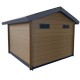 Domek ogrodowy z drewna kompozytowego 28mm w kolorze postarzanego drewna 295x295 cm z dwuskrzydłowymi drzwiami - WoodLife