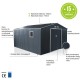 Metalowy domek narzędziowy PLUS 3,3x3,1m antracytowy + zestaw kotw mocujących - X-METAL