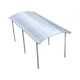 Wiata garażowa na kampera/duży samochód z aluminium i poliwęglanu 6mm biała 3,6x7,6 m - X-METAL