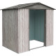 Metalowy domek narzędziowy WoodTouch 1,8x1,2 m beżowy - imitacja drewna + zestaw kotw X-METAL
