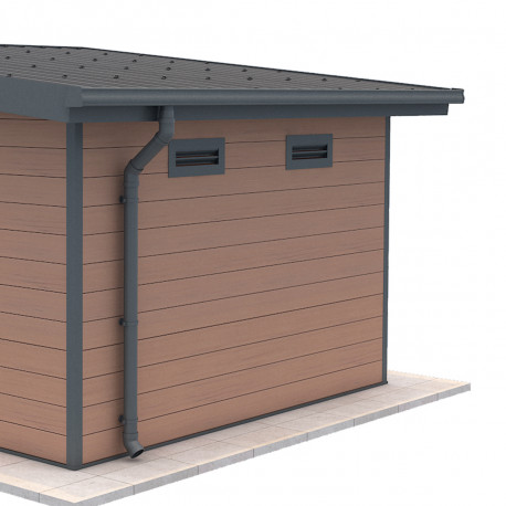 Zestaw rynien do domku z płaskim dachem Woodlife 9m²
