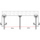Pergola przyścienna regulowana 3,05x5,57m z aluminium w kolorze szaro-antracytowym - X-METAL