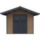 Domek z drewna kompozytowego 28 mm brązowy 279x279 cm PREMIUM - Woodlife Garden