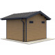 Domek z drewna kompozytowego 28 mm brązowy 279x279 cm PREMIUM - Woodlife Garden