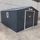 Metalowy domek narzędziowy PLUS 3,3x3,1m antracytowy + zestaw kotw mocujących - X-METAL